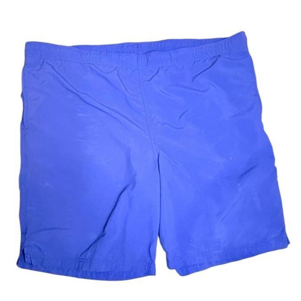Lands' End Men's Size Large 36/38 Swim Trunks Lined Blue Drawstring